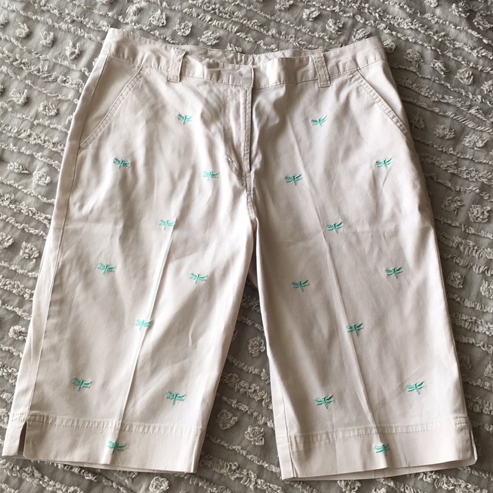 Kim Rogers dragonfly Bermuda shorts size 8P